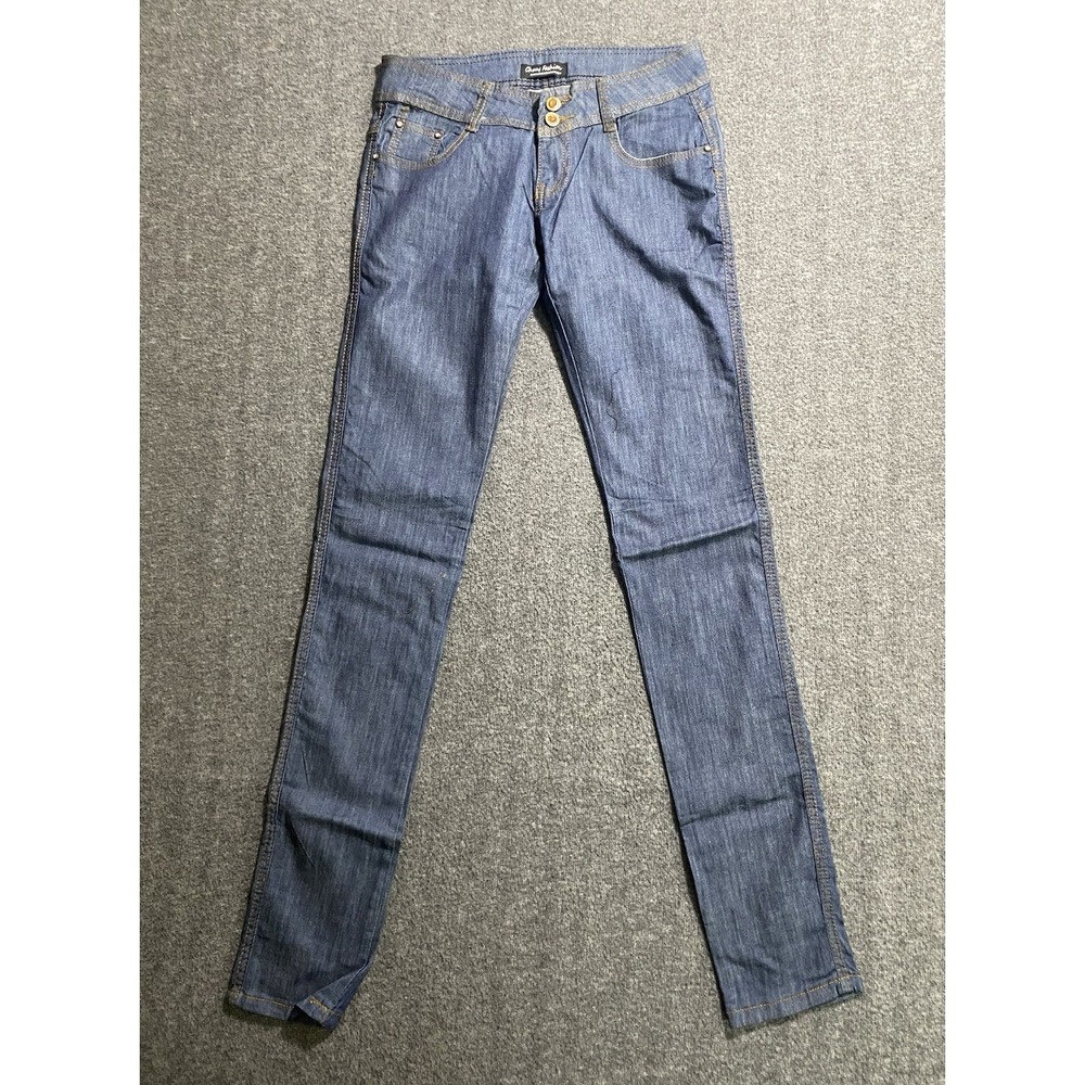 Chuns Fashion Womens Dark Wash Blue Denim Skinny Jeans Size 29 Mid Rise Slim Fit